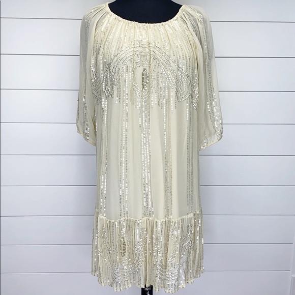 ANTHROPOLOGIE CAROLINA K Charo Beaded Swing Dress - Picture 4 of 14